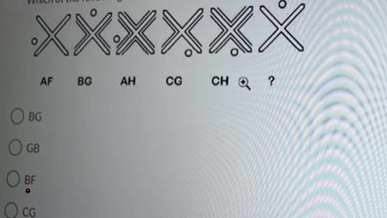 ASVAB Assembling Objects: Which of the following codes replaces the "?" in the below pattern?