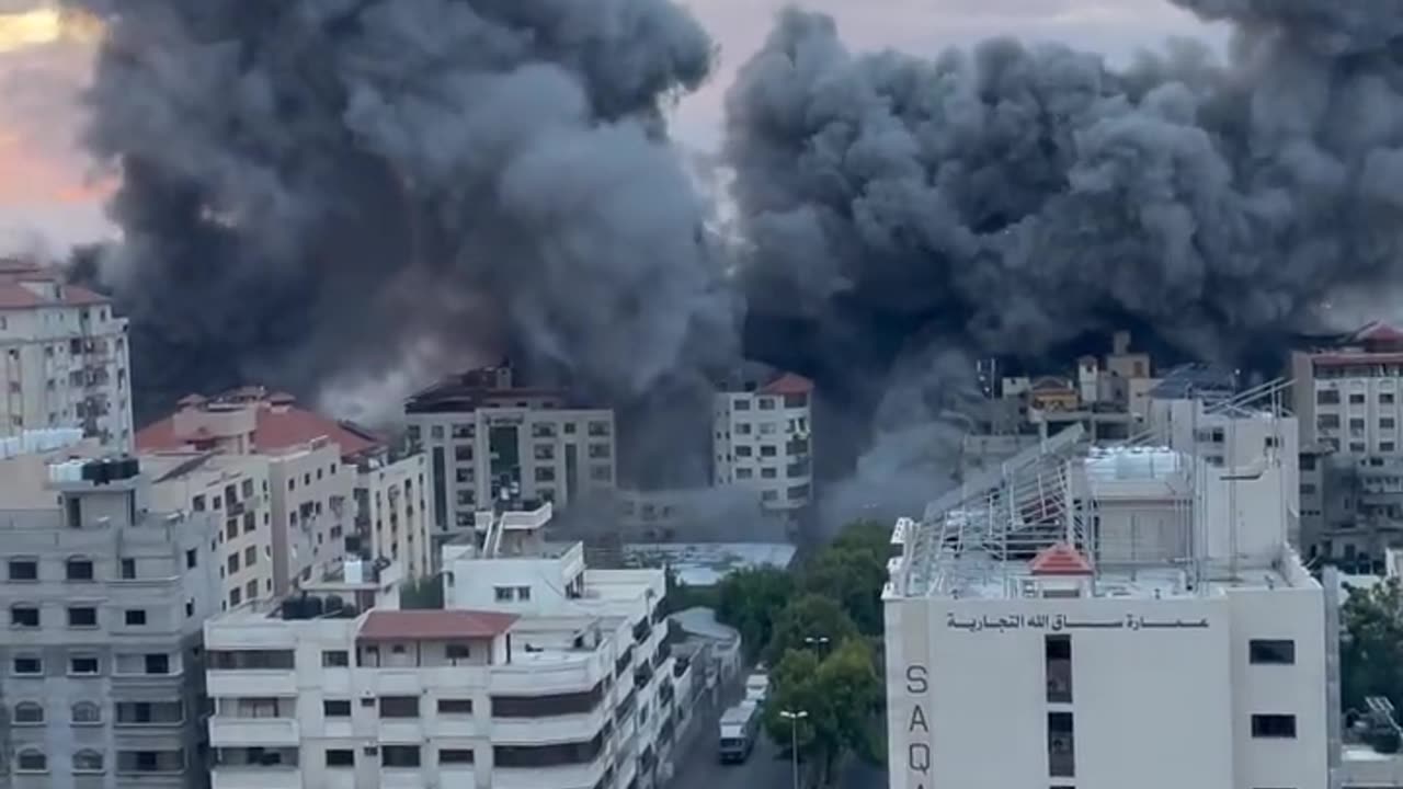 Another clip from Israel. Building going down.