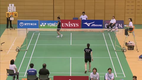 女子シングルス準々決勝 大堀彩(富岡高校) vs 福島由紀(ルネサス) 2014