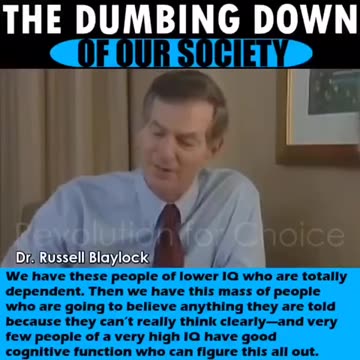 There's a reason why they're adding chemicals to the food and water....