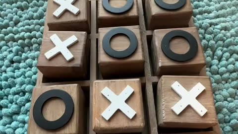 Hand Made Tic Tac Toe Wooden Game Available on Amazon Just Search TESLA Tic Tac Toe