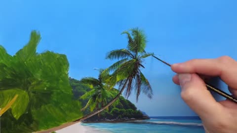 Painting a Tropical Beach Time Lapse