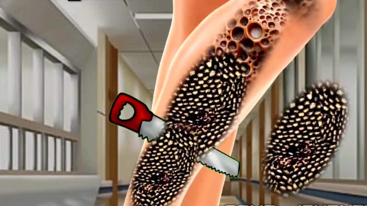 Removing dogtics from leg animation |Asmr animation #asmr #treatment