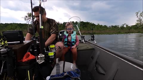 Catfishing Aquia Creek in the rain w/kids