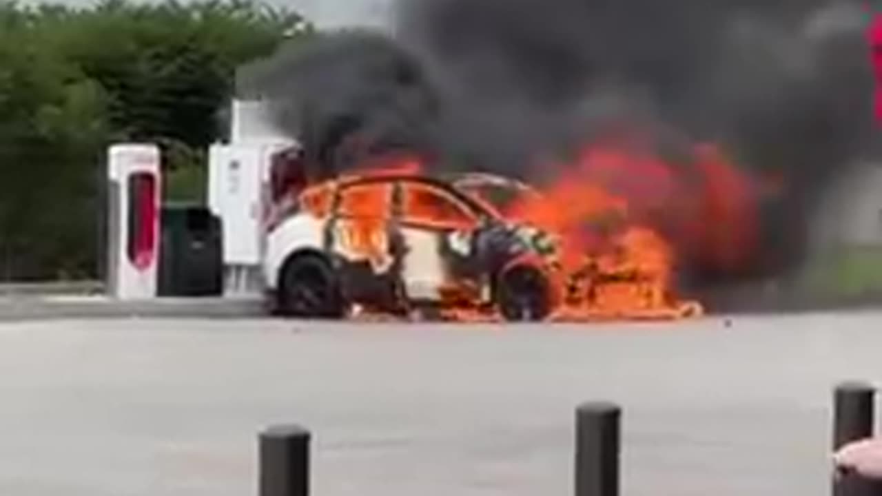 Car Self Destructs While Charging