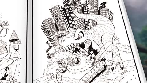 Dinosaur Coloring Book For Kids, Dinosaurs Attack!