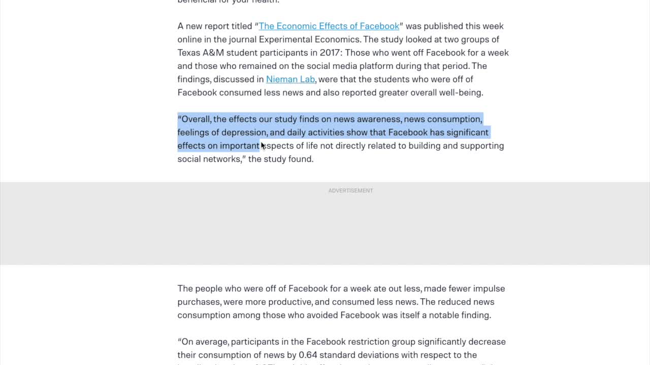 Social Media statistics - Not Good