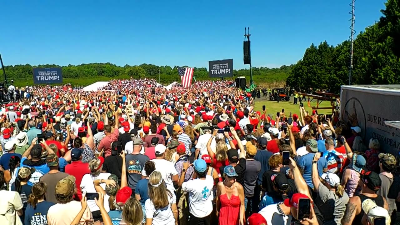 Trump's Virginia MAGA Army of parents, grandparents, kids and angry patriots. Chesapeake Va. 6-28-24