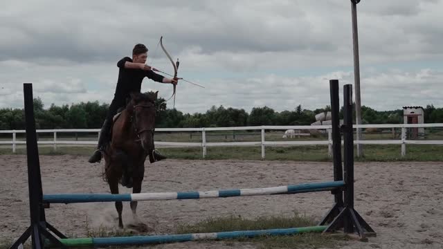 Horse jumping || horse riding