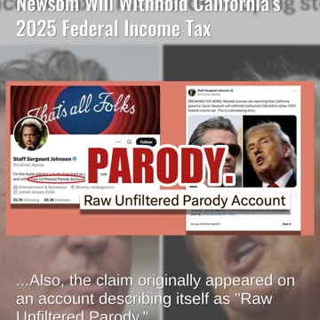 Fact Check: Fox News Did NOT Report Gavin Newsom Will Withhold California's 2025 Federal Income Tax