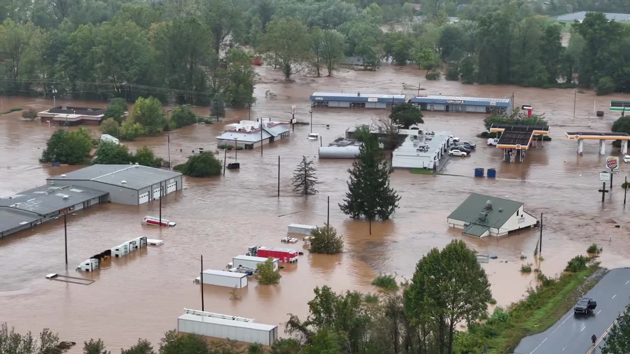 Apocalyptic Flooding in Black Mountain, NC - September 30, 2024