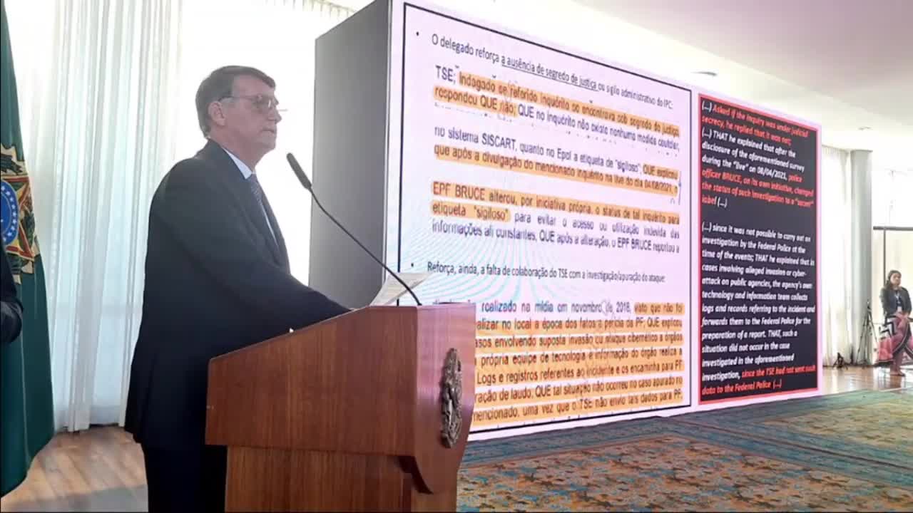 Apresentação aos embaixadores sobre a fragilidade do sistema eleitoral brasileiro