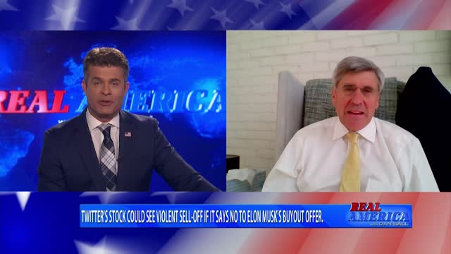 REAL AMERICA -- Dan Ball W/ Steve Moore, Elon Musk's Potential Twitter Takeover, 4/15/22