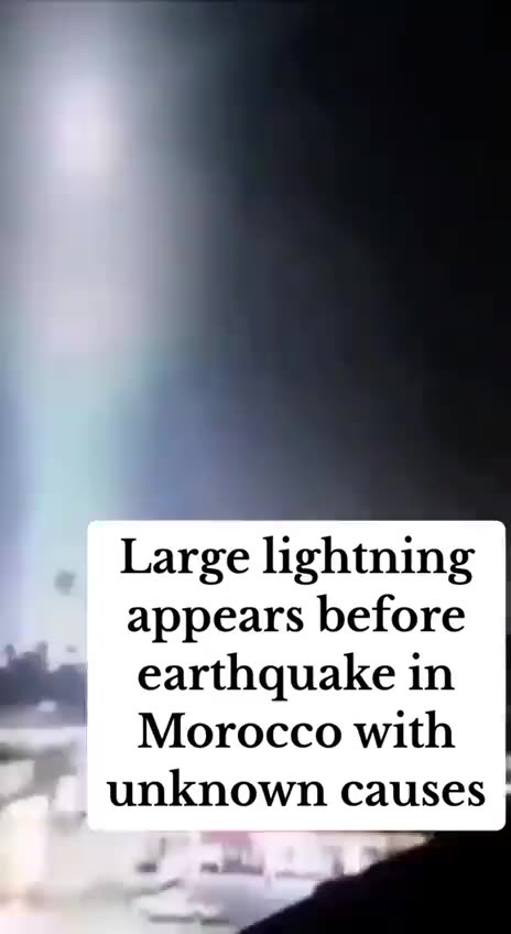 WTF? Right Before The Morocco Earthquake - Freaking Lazer Beams!?