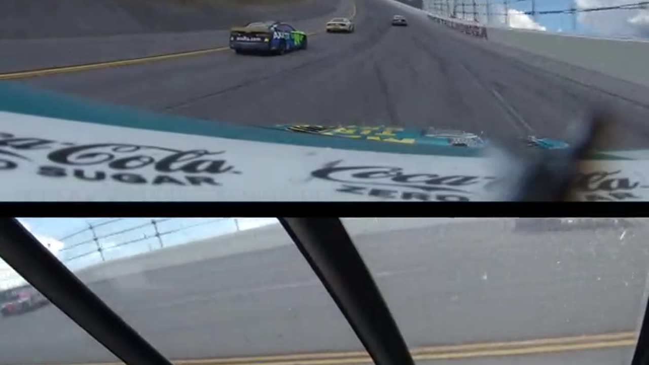 Four points of view of the crazy @TALLADEGA finish yesterday. 😮