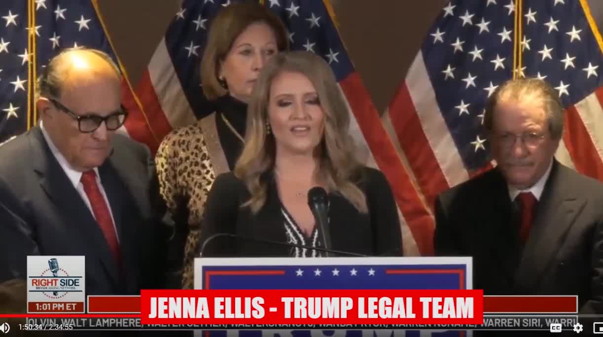 Jenna Ellis calls the Fake News Media (11-19-20)