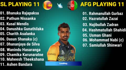 Sri Lanka vs Afghanistan both team playing 11 comparison SL vs AFG 1st Match playing 11