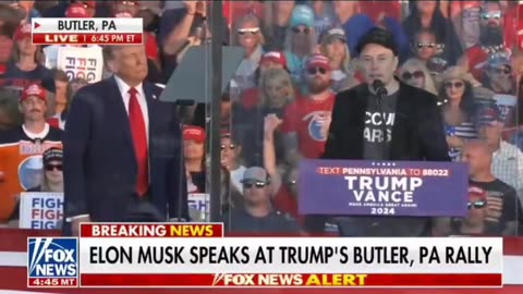 ELON MUSK, at TRUMP rally in BUTLER!!!! SHARE