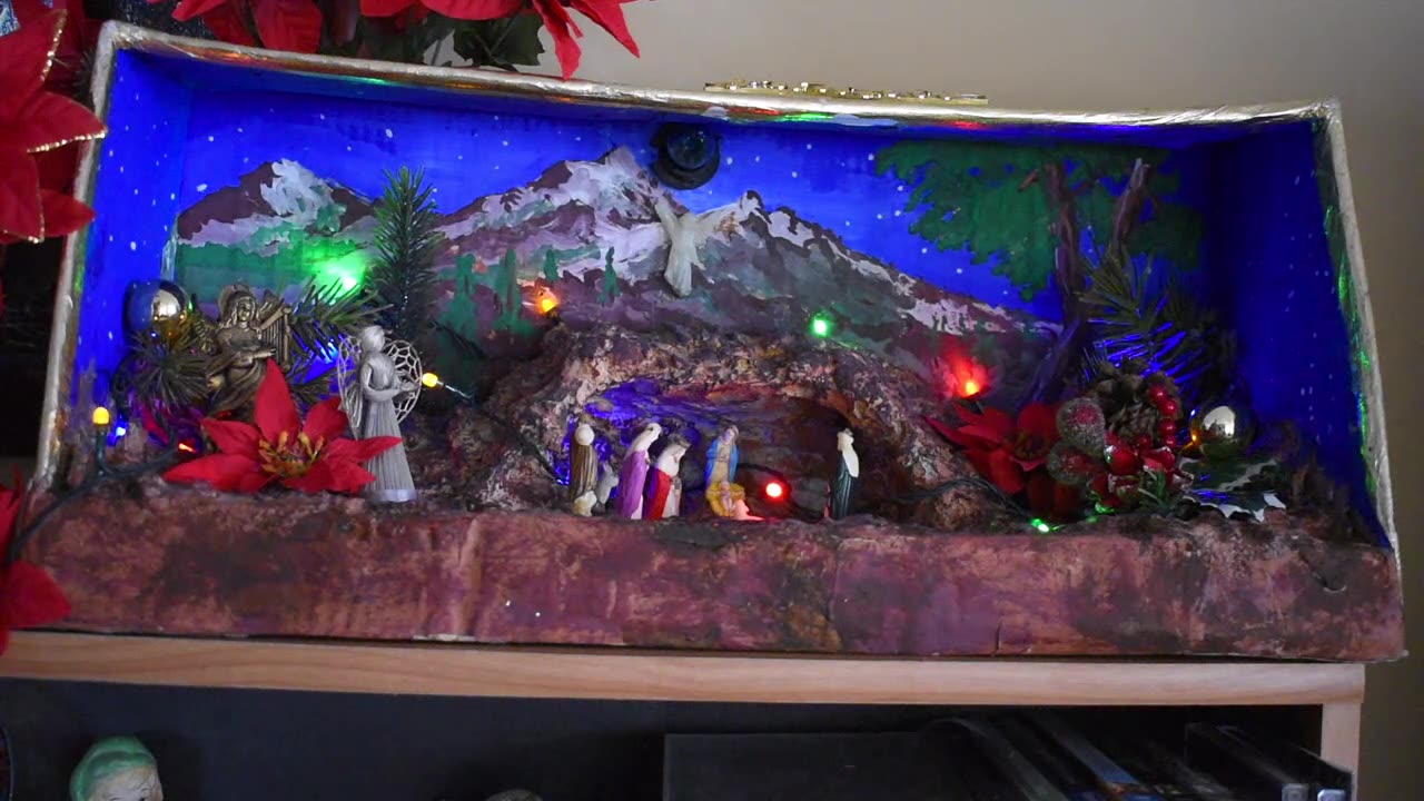 Memories In A Box: paper mache nativity set