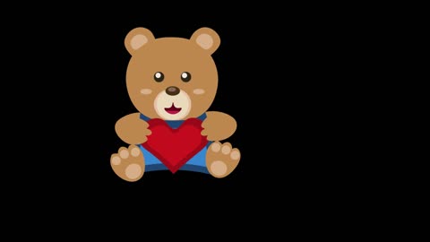 natural animal animation bear mg simple flat style