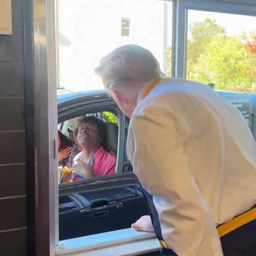 Trump serves Indian couple at McDonalds Drive-thru