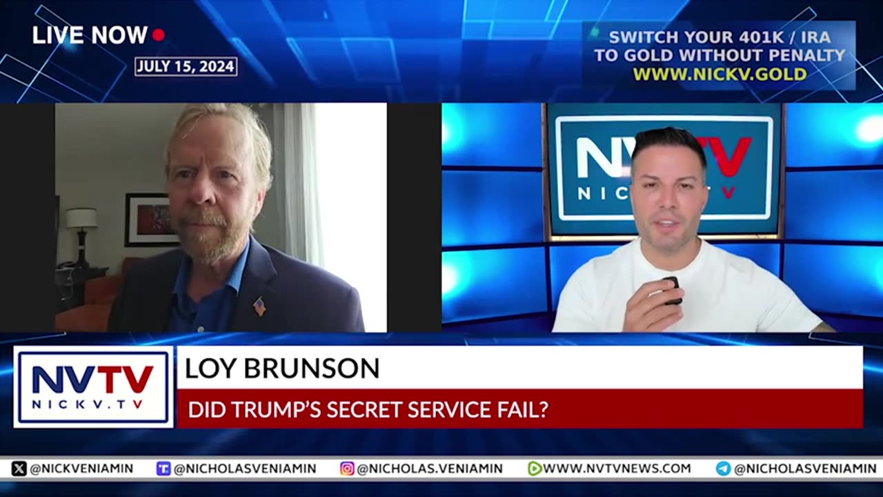 Loy Brunson Discusses If Trump's Secret Service Failed Him with Nicholas Veniamin