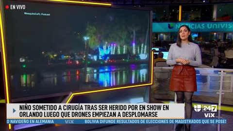 Espectáculo navideño de drones en Orlando termina en tragedia: un niño herido