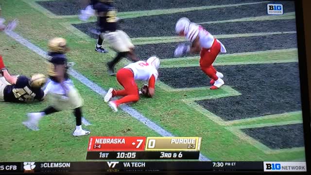 Nebraska's Martinez for the running TD vs Purdue