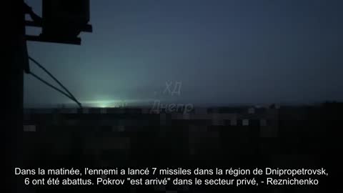 Dans la matinée, l'ennemi a lancé 7 missiles dans la région de Dnipropetrovsk, 6 ont été abattus.