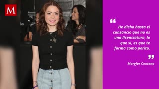 Maryfer Centeno reacciona a tenso momento con ex alumna en la FIL Guadalajara