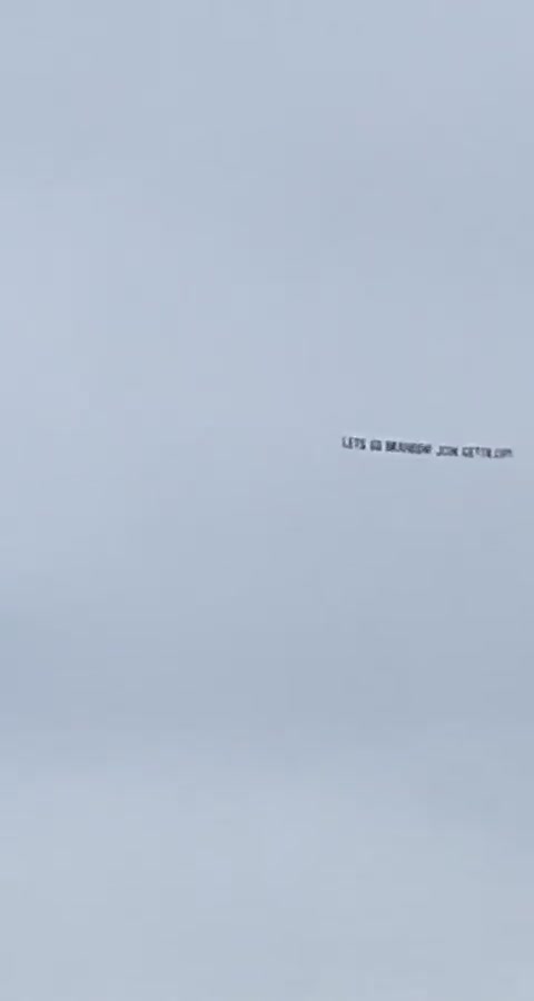 "Let’s Go Brandon" banner flies over the Georgia/Missouri game.