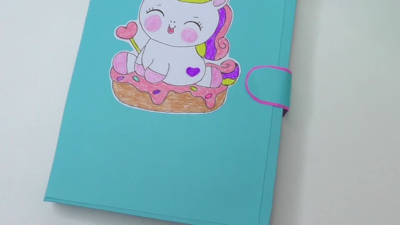 DIY UNICORN CRAFTS II How to make a cute folder organizer for stationery