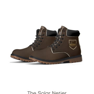 Shabtis IV Men's 'Netjer Nu Ra' Brown Outsole All Season Leather Boots🔥