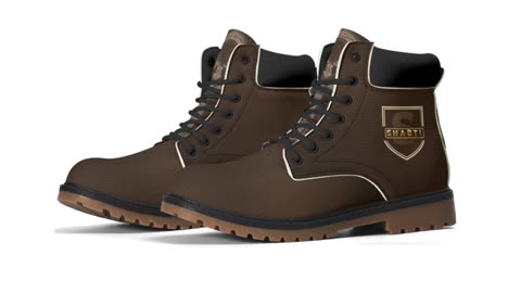 Shabtis IV Men's 'Netjer Nu Ra' Brown Outsole All Season Leather Boots🔥