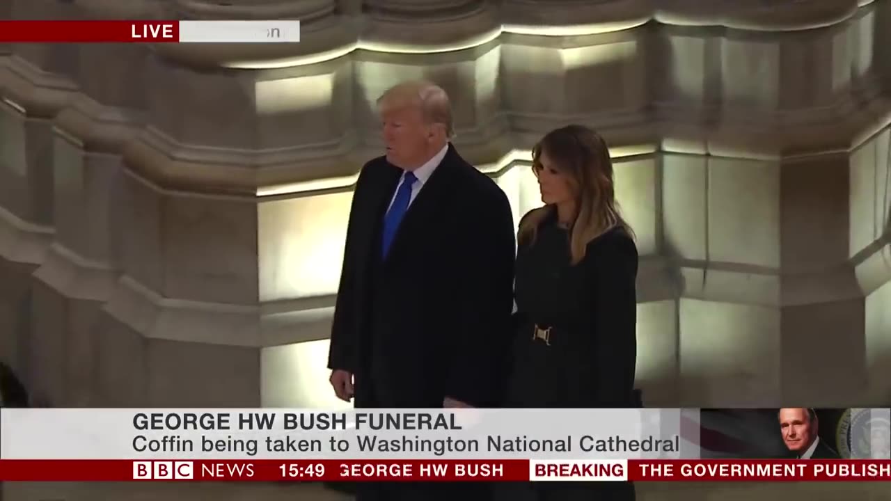 President Trump Arrives at the National Cathedral