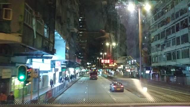 Hongkong road view Bus#112_2_13_from North Point to Mongkok_20210212