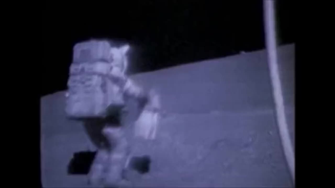 Astronaut fell on a moon