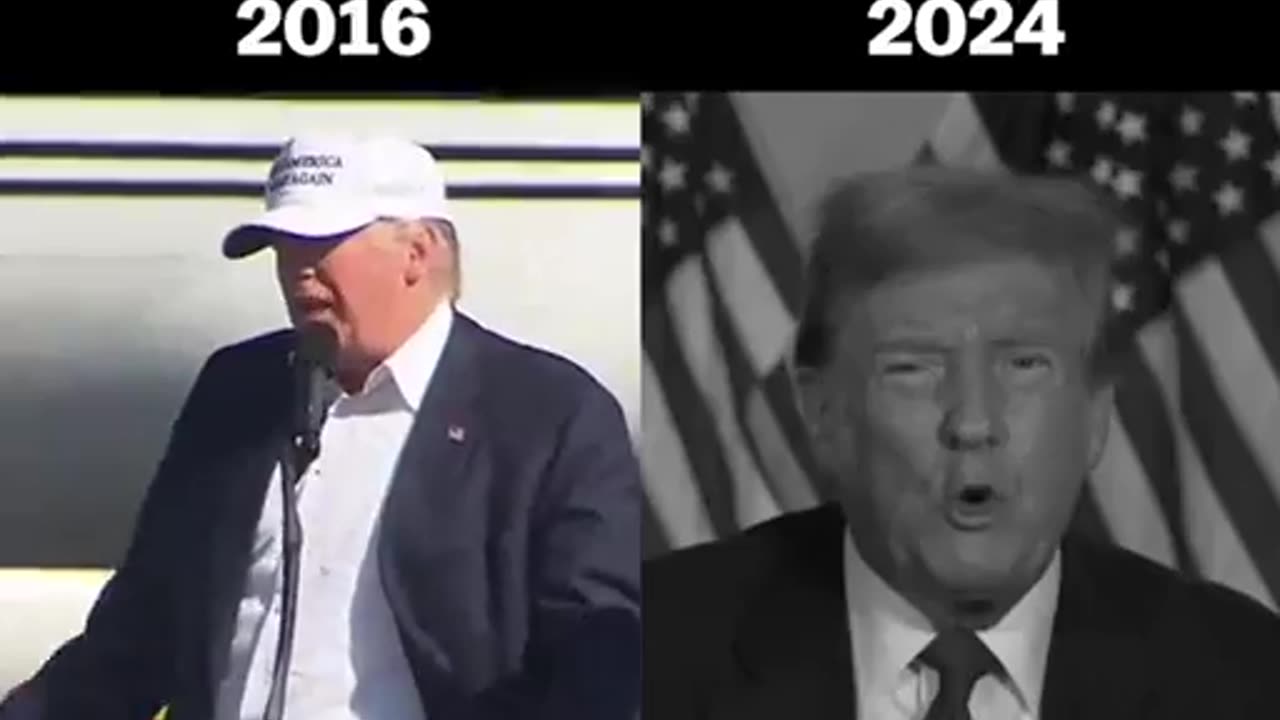 Watch Donald Trump between the past and the present (strange) 🤦😂