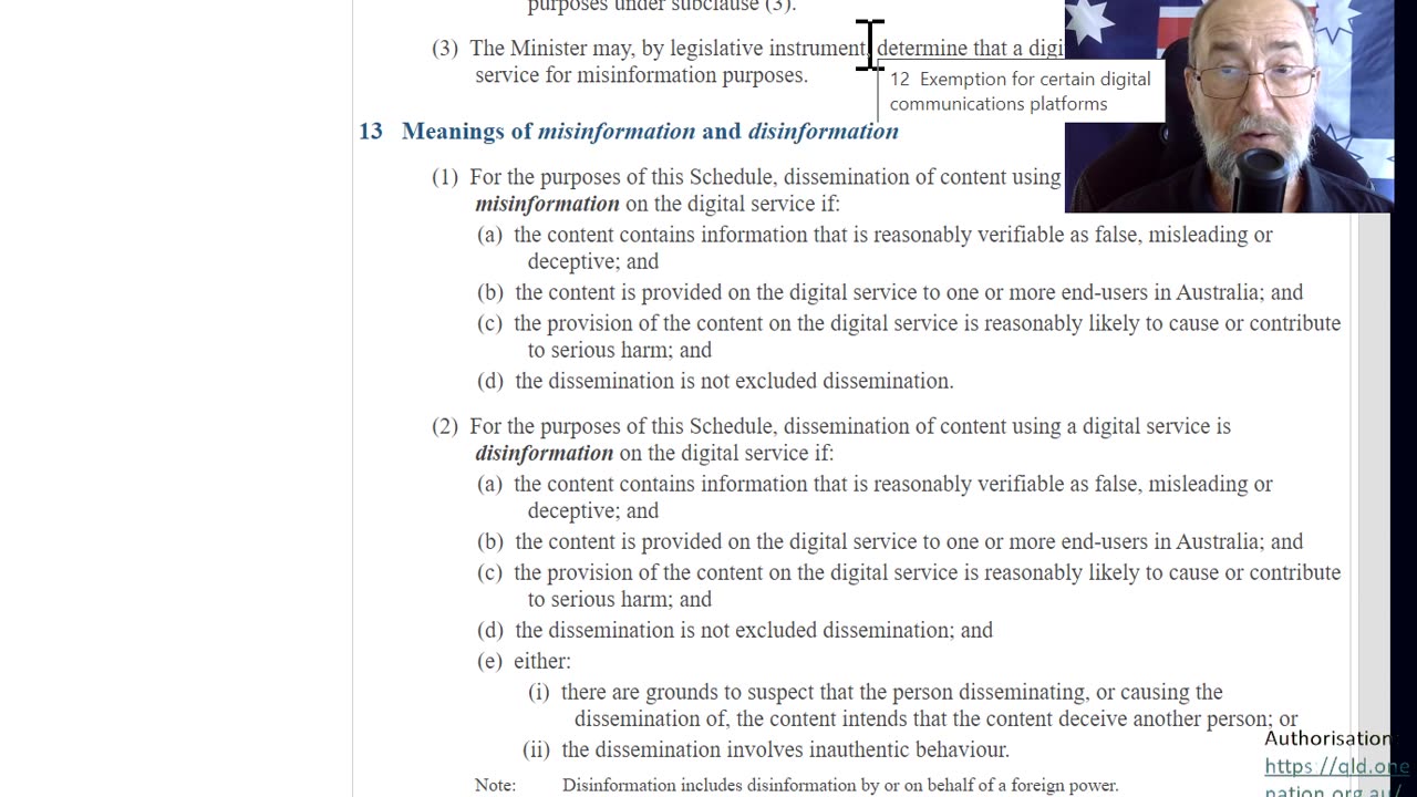 On the misinformation and disinformation bill