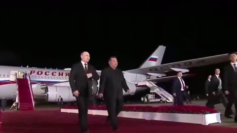 When President Vladimir Putin Meet President DPRK Kim Jong Un - Friendly meeting