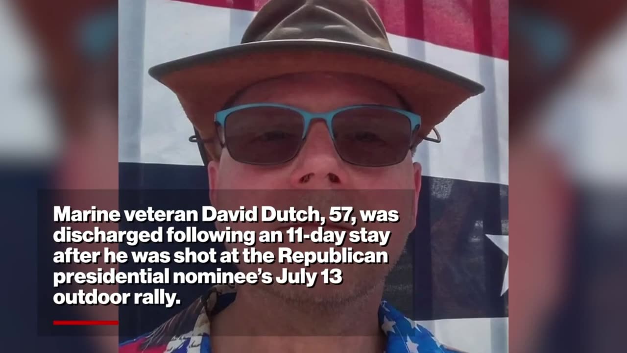 Marine veteran David Dutch, who was shot at Trump rally, released from hospital