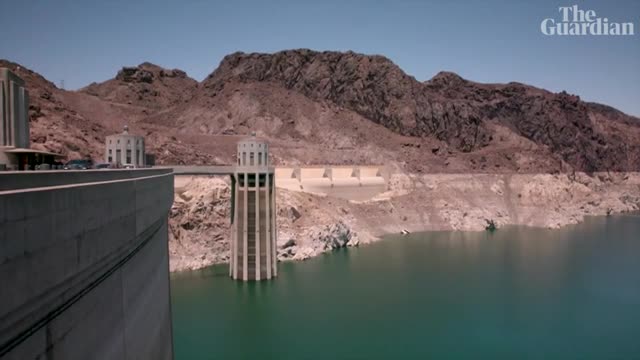 Footage shows low water mark at biggest US reservoir as shortage declared