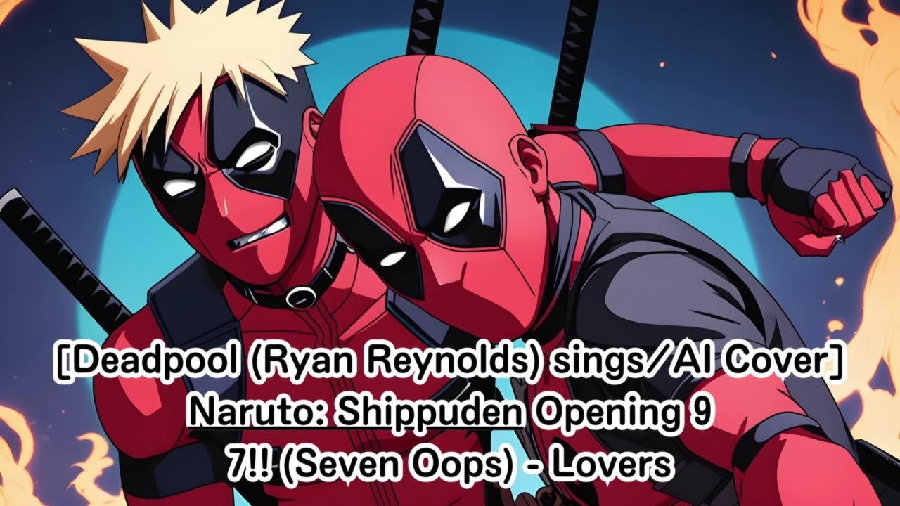 [Deadpool(Ryan Reynolds) sings/AI Cover] Naruto: Shippuden Opening 9 7!! (Seven Oops) - Lovers