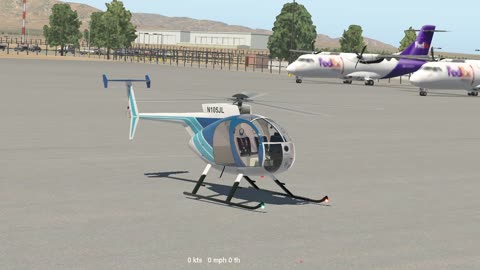 More Freeware Hughes 500D - more hot starts and Trainin in Vegas - Xplane 11.55