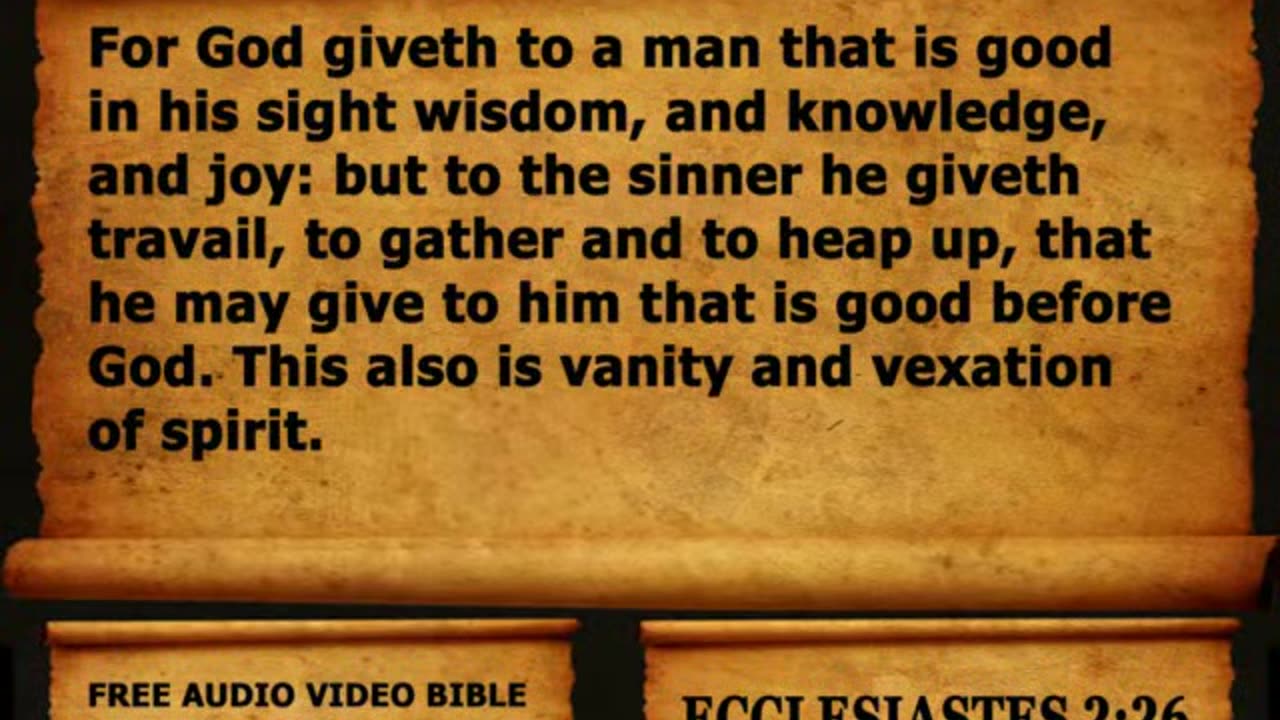 Bible Book 21. Ecclesiastes Complete 1-12, King James Version (KJV) Read Along Bible