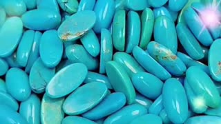 20250211-01 Natural turquoise colorful cabochon oval shape size 6*12mm DIY gemstone many using