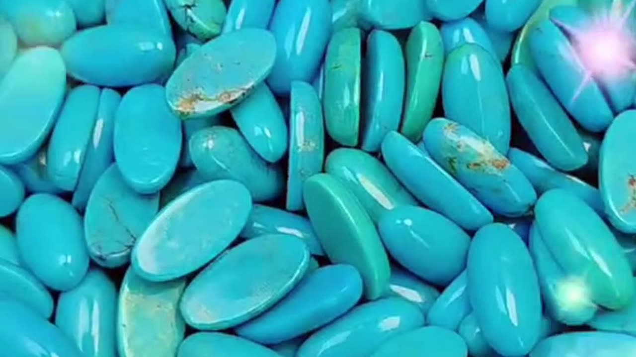 20250211-01 Natural turquoise colorful cabochon oval shape size 6*12mm DIY gemstone many using