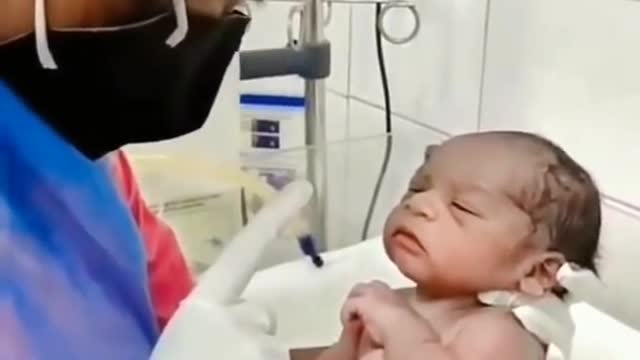 Doctor telling baby you are future doctor