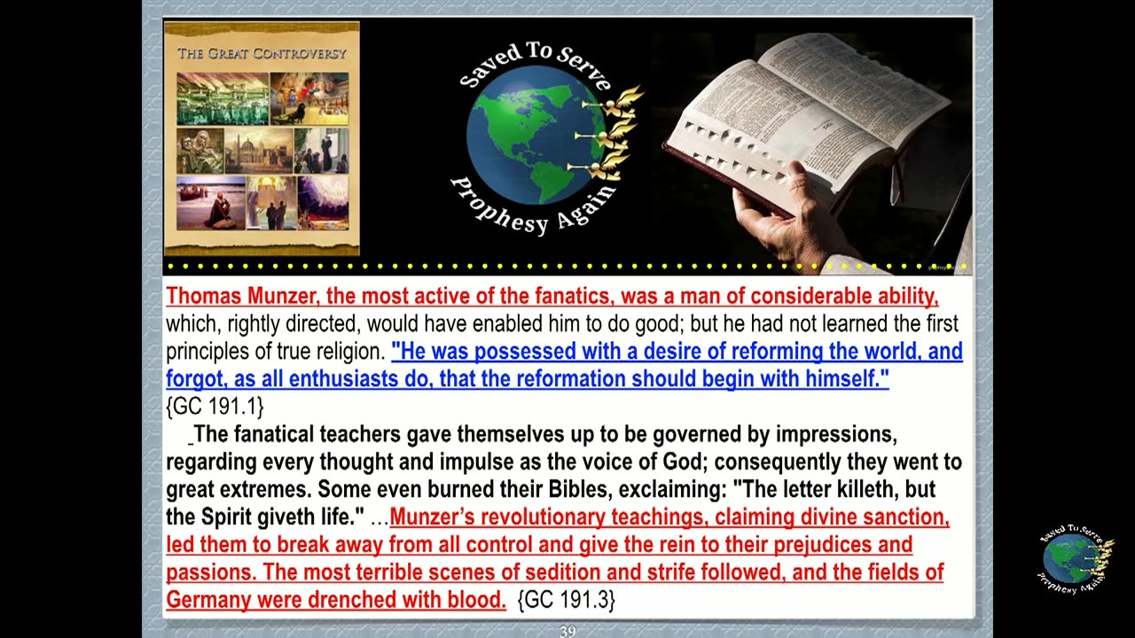 SAVED TO SERVE THE GREAT CONTROVERSY PT-10
