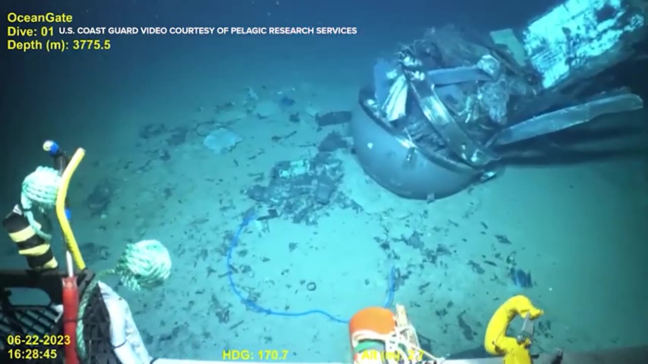 Coast Guard releases more video of Titan submersible wreckage at bottom of ocean